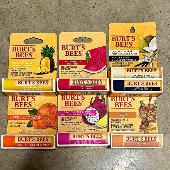 Burt's Bees Makeup New Burts Bees Lot 7 Lip Balm Honey Beeswax